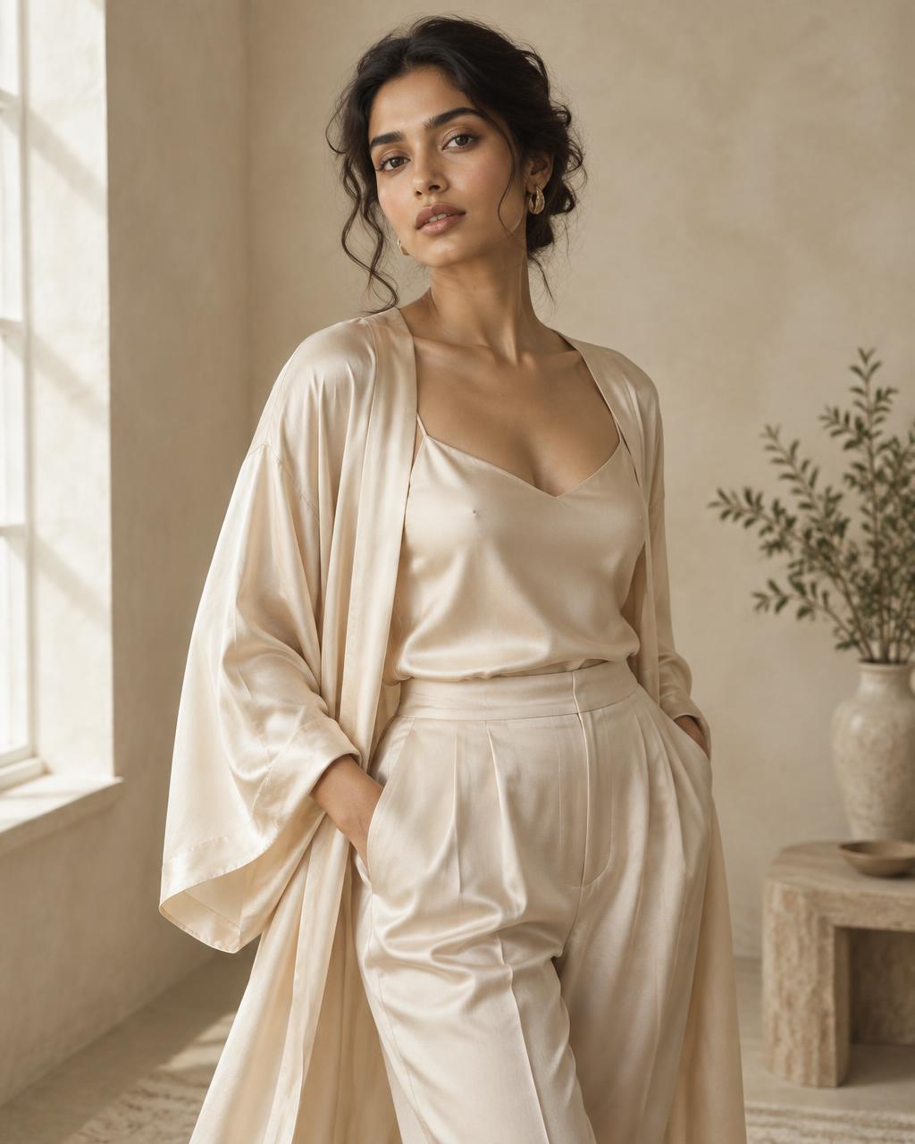 Zunea champagne silk edit